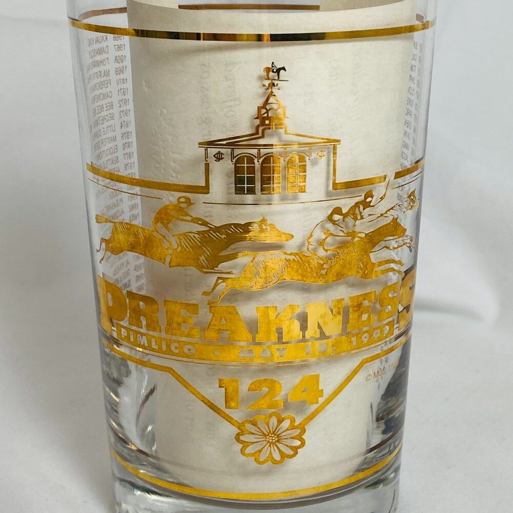 22K Gold Pimlico 1999 Preakness Stakes Lmtd Ed Glass Black-Eyed Susan W/Certific